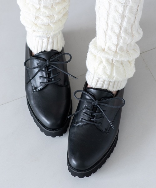 JELLY BEANS（ジェリービーンズ）の「インナーファーレースアップマニッシュシューズ(204-58151)JELLY BEANS(ジェリービーンズ)（ドレスシューズ・レディース・グレー/ブラウン/ブラック・23/22.5/24/23.5/24.5）」の14枚目の写真