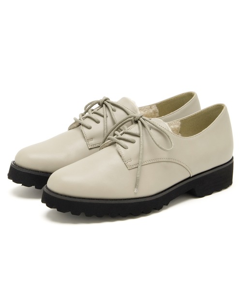 JELLY BEANS（ジェリービーンズ）の「インナーファーレースアップマニッシュシューズ(204-58151)JELLY BEANS(ジェリービーンズ)（ドレスシューズ・レディース・グレー/ブラウン/ブラック・23/22.5/24/23.5/24.5）」の5枚目の写真