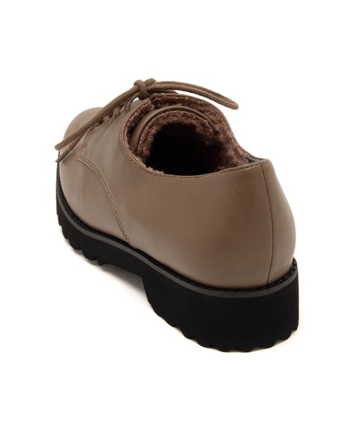 JELLY BEANS（ジェリービーンズ）の「インナーファーレースアップマニッシュシューズ(204-58151)JELLY BEANS(ジェリービーンズ)（ドレスシューズ・レディース・グレー/ブラウン/ブラック・23/22.5/24/23.5/24.5）」の9枚目の写真