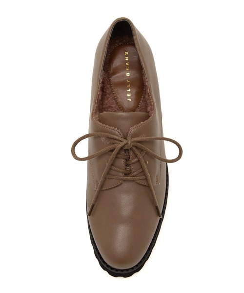 JELLY BEANS（ジェリービーンズ）の「インナーファーレースアップマニッシュシューズ(204-58151)JELLY BEANS(ジェリービーンズ)（ドレスシューズ・レディース・グレー/ブラウン/ブラック・23/22.5/24/23.5/24.5）」の10枚目の写真