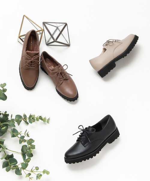 JELLY BEANS（ジェリービーンズ）の「インナーファーレースアップマニッシュシューズ(204-58151)JELLY BEANS(ジェリービーンズ)（ドレスシューズ・レディース・グレー/ブラウン/ブラック・23/22.5/24/23.5/24.5）」の12枚目の写真