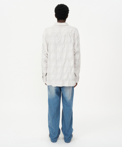 INSILENCE(インサイロンス)の「ウールコットンリンクルチェックシャツクリーム(シャツ/ブラウス・レディース・その他・SMALL/MEDIUM/LARGE)」の4枚目の写真