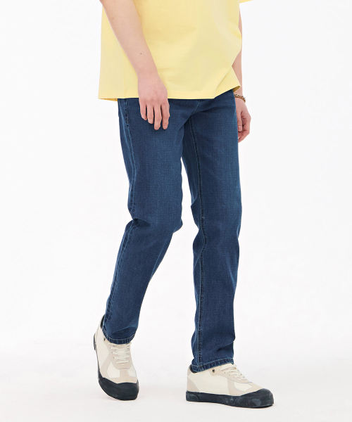 CHASECULT(チェイスカルト)の「男性インバンディングテーパードデニムパンツ-ブルー(デニムパンツ・メンズ・ダークブルー・82/86/70/76/92)」の4枚目の写真
