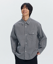 EASE GINGHAM CHECK SHIRT _ BLACK