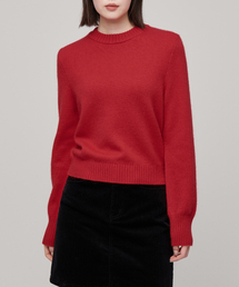 MUSINSA STANDARD WOMAN（ムシンサスタンダードウーマン）の「ウィメンズアンゴラブレンドクルーネックニット[レッド]（ニット/セーター）」