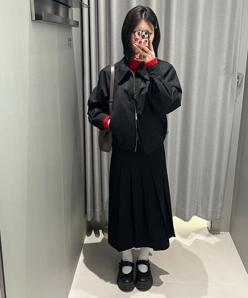 MUSINSA STANDARD WOMAN（ムシンサスタンダードウーマン）の「ウィメンズアンゴラブレンドクルーネックニット[レッド]（ニット/セーター・レディース・その他・SMALL/MEDIUM/LARGE/X-SMALL）」の8枚目の写真