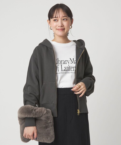 green label relaxing（グリーンレーベルリラクシング）の「ダブルジップ フーディー（パーカー・レディース・ブラウン系/ダークグレー/グレー系・FREE）」の2枚目の写真