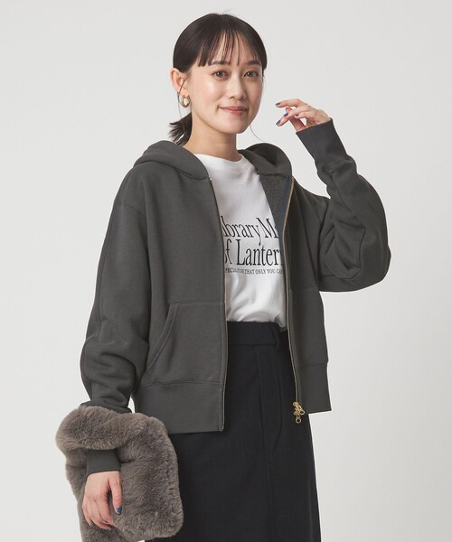 green label relaxing（グリーンレーベルリラクシング）の「ダブルジップ フーディー（パーカー・レディース・ブラウン系/ダークグレー/グレー系・FREE）」の12枚目の写真