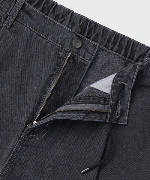 MUSINSA STANDARD（ムシンサスタンダード）の「ワンタックワイドバンディングデニムパンツ[グレー]（デニムパンツ・メンズ・その他・40/38/42/36/34/32/30/26/28）」の3枚目の写真