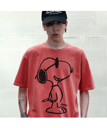 VTWO（ブイツー）の「サングラススヌーピー ピグメントTシャツ (ORANGE)（Tシャツ/カットソー）」