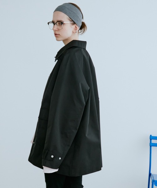 Auntie Rosa Holiday（アンティローザホリデー）の「ステンカラーミドルコート（ステンカラーコート・レディース・ベージュ/ブラック・FREE）」の16枚目の写真