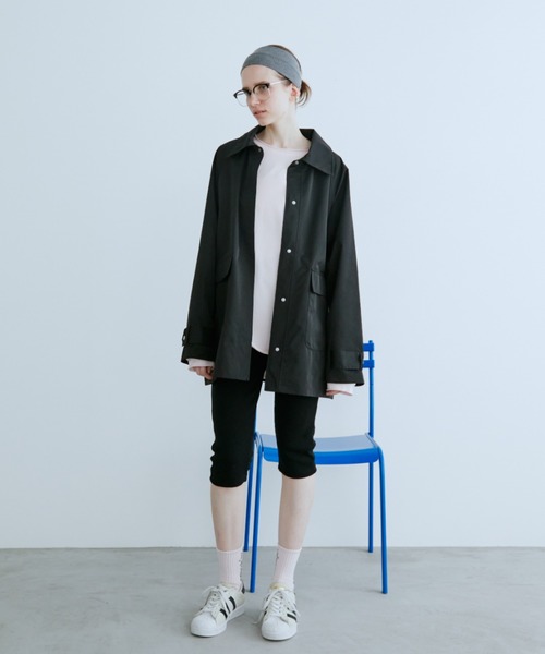 Auntie Rosa Holiday（アンティローザホリデー）の「ステンカラーミドルコート（ステンカラーコート・レディース・ベージュ/ブラック・FREE）」の19枚目の写真