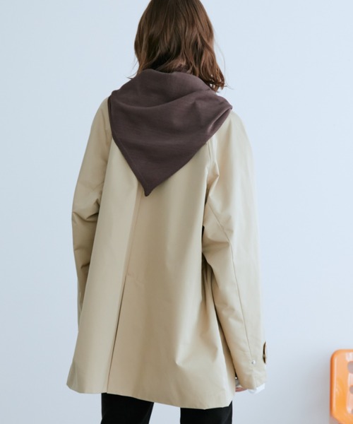 Auntie Rosa Holiday（アンティローザホリデー）の「ステンカラーミドルコート（ステンカラーコート・レディース・ベージュ/ブラック・FREE）」の8枚目の写真