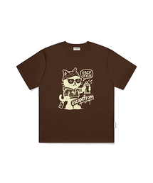 ESCAPEFROM（エスケープフロム）の「スプレイキャットプリントオーバーサイズ半袖Tシャツ[3色]（Tシャツ/カットソー）」