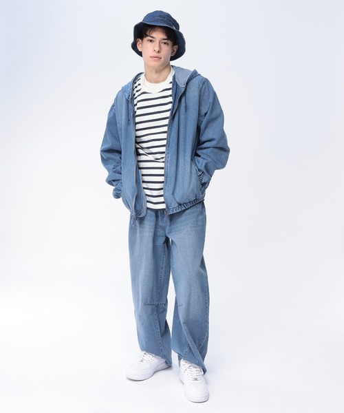 SAKAZEN(サカゼン)の「【セットアップ】NEOSARTIC (ネオサーティック) 10オンス デニム セットアップ メンズ 秋 冬 春 夏 オールシーズン デニムパーカー デニムパンツ ワイドパンツ 上下セット NEOSARTIC (ネオサーティック)(セットアップ・メンズ・グレー/ブルー/ブラック/ネイビー・L/LL/M)」の12枚目の写真