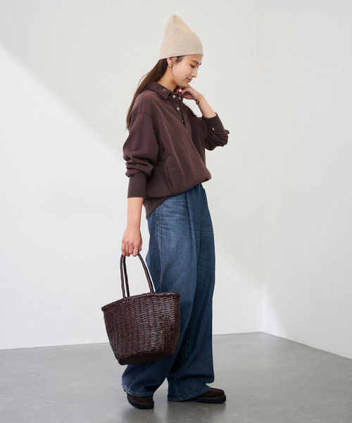 FRAMeWORK(フレームワーク)の「William Brunton 1x1リブビーニー(ニットキャップ/ビーニー・レディース・チャコールグレー/ベージュ・FREE)」の7枚目の写真