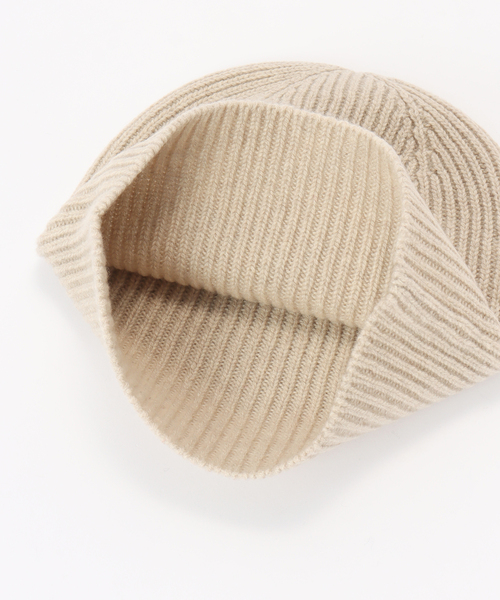 FRAMeWORK(フレームワーク)の「William Brunton 1x1リブビーニー(ニットキャップ/ビーニー・レディース・チャコールグレー/ベージュ・FREE)」の11枚目の写真