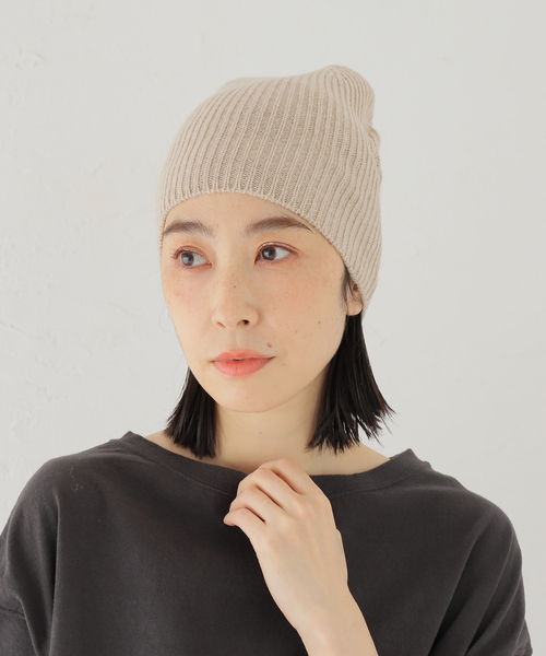 FRAMeWORK(フレームワーク)の「William Brunton 1x1リブビーニー(ニットキャップ/ビーニー・レディース・チャコールグレー/ベージュ・FREE)」の16枚目の写真