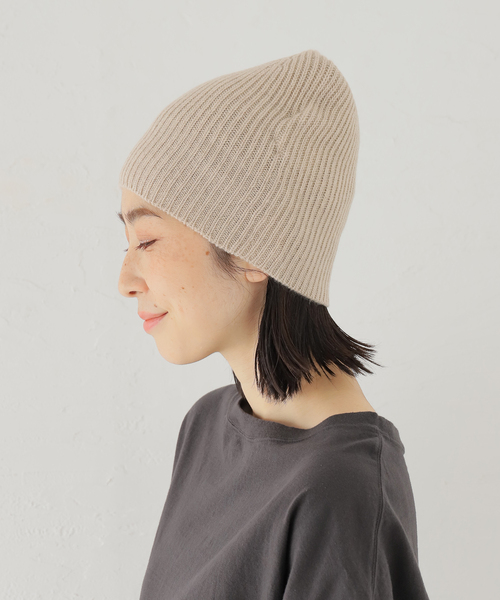 FRAMeWORK(フレームワーク)の「William Brunton 1x1リブビーニー(ニットキャップ/ビーニー・レディース・チャコールグレー/ベージュ・FREE)」の17枚目の写真
