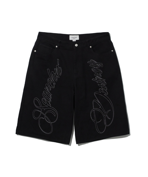 CRITIC（クリティック）の「LETTERING BERMUDA PANTS BLACK（その他パンツ・メンズ・その他・MEDIUM/LARGE/X-LARGE）」の2枚目の写真