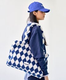 MACNI（マクニ）の「HARLEY QUINN CHECKER SHOULDER BAG_NAVY（トートバッグ）」