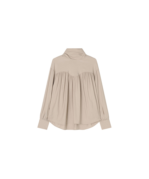 Analeigh Tie Blouse _ Beige
