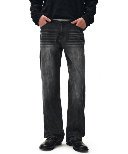 DECET（デケト）の「Dawn Semi Wide Jeans DCPT002CRBlack2（デニムパンツ・レディース・その他・26/28/30/32/34）」の2枚目の写真
