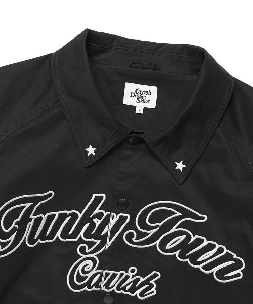Cavish(カビシ)の「FUNKY TOWN BOMBER JACKET BLACK(CV2DSUJ240A)(スタジャン・メンズ・ブラック・LARGE/MEDIUM)」の3枚目の写真