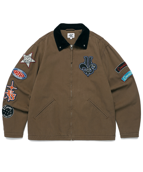 Cavish(カビシ)の「WASHED PATCHWORK JACKET BROWN(CV2EFUB931A)(デニムジャケット・レディース・ブラウン・SMALL/MEDIUM/LARGE)」の1枚目の写真