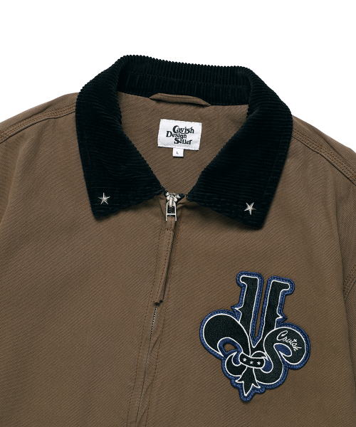 Cavish(カビシ)の「WASHED PATCHWORK JACKET BROWN(CV2EFUB931A)(デニムジャケット・レディース・ブラウン・SMALL/MEDIUM/LARGE)」の3枚目の写真