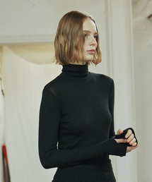 BASIC TURTLENECK T-SHIRT_BLACK