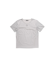 LASER BACK HOLE RUNNING TEE LIGHT GRAY
