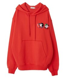 MAYOL（マイヨール）の「キャラクター刺繍フードパーカー_トゥルーレッド（パーカー）」