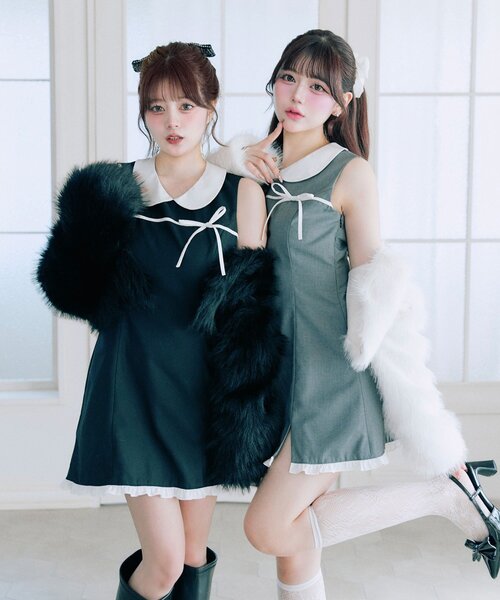 OLIVE des OLIVE(オリーブデオリーブ)の「【Belle Charme】Elegance Short Fur Bolero(その他アウター・レディース・ブラック/オフホワイト・FREE)」の11枚目の写真