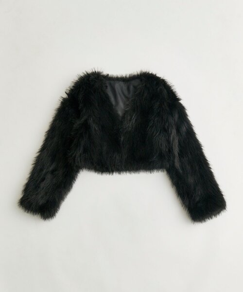 OLIVE des OLIVE(オリーブデオリーブ)の「【Belle Charme】Elegance Short Fur Bolero(その他アウター・レディース・ブラック/オフホワイト・FREE)」の14枚目の写真
