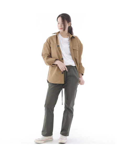 SAINTCREW（セントクルー）の「ツーレイヤーバテックポケットボタンシャツジャケット2L-401SJキャメル（デニムジャケット・レディース・その他・LARGE/MEDIUM/X-LARGE）」の8枚目の写真