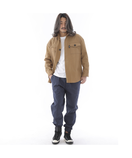 SAINTCREW（セントクルー）の「ツーレイヤーバテックポケットボタンシャツジャケット2L-401SJキャメル（デニムジャケット・レディース・その他・LARGE/MEDIUM/X-LARGE）」の5枚目の写真