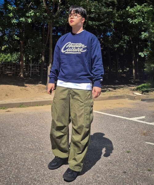 ECORR（エコル）の「カウンターカルチャー刺繍スウェットシャツ_カーキ（スウェット・レディース・その他・3(XL)/1(M)/2(L)）」の10枚目の写真