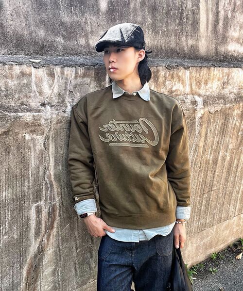 ECORR（エコル）の「カウンターカルチャー刺繍スウェットシャツ_カーキ（スウェット・レディース・その他・3(XL)/1(M)/2(L)）」の11枚目の写真