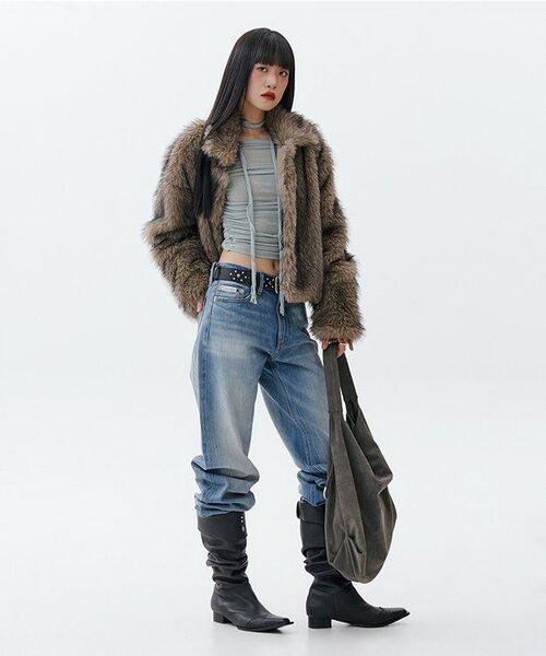 SAND MUSEUM（サンドミュージアム）の「CACTUS HOBO BAG [Suede Olive]（ショルダーバッグ・レディース・その他・FREE）」の2枚目の写真
