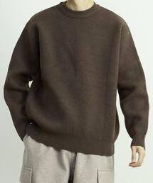 MASTER FRAME（マスターフレーム ）の「【MASTER FRAME/マスターフレーム】ウールライクWフェイスクルーネックセーター（ニット/セーター）」