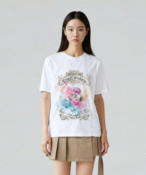 ICONOGRAPHY(アイコノグラフィー)の「MKL Engel Garden IV(Tシャツ/カットソー・レディース・アイボリー・FREE)」の1枚目の写真