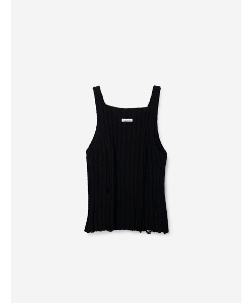 FLATWAVE IN SEOUL(フラットウェーブインソウル)の「Bask Damaged Cardigan/Sleeveless Set Black(カーディガン/ボレロ・レディース・その他・FREE)」の7枚目の写真
