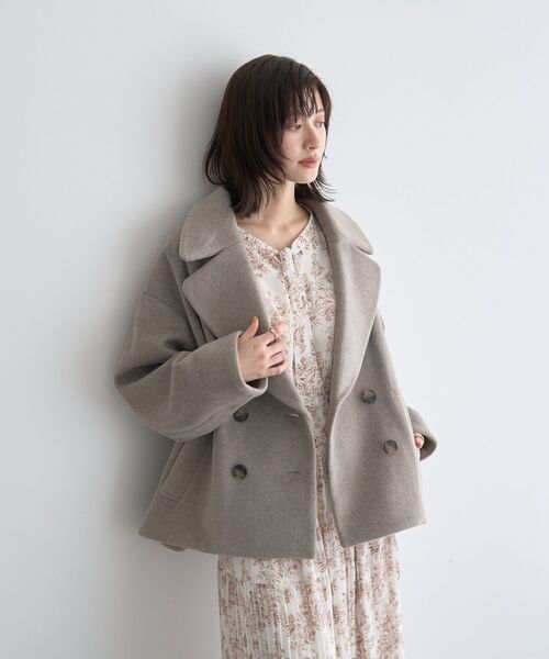 YECCA VECCA（イェッカヴェッカ）の「ボタニカル柄ボウタイプリーツワンピース（ワンピース・レディース・ブラック/アイボリー・FREE）」の18枚目の写真