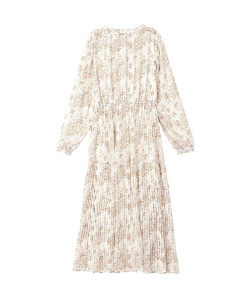 YECCA VECCA（イェッカヴェッカ）の「ボタニカル柄ボウタイプリーツワンピース（ワンピース・レディース・ブラック/アイボリー・FREE）」の22枚目の写真