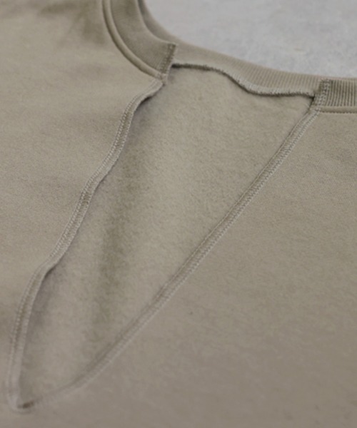 antiqua(アンティカ)の「裏起毛 スキッパー プルオーバー(Tシャツ/カットソー・レディース・ブラック/グレー系その他/杢グレー/アイボリー・ONESIZE)」の6枚目の写真