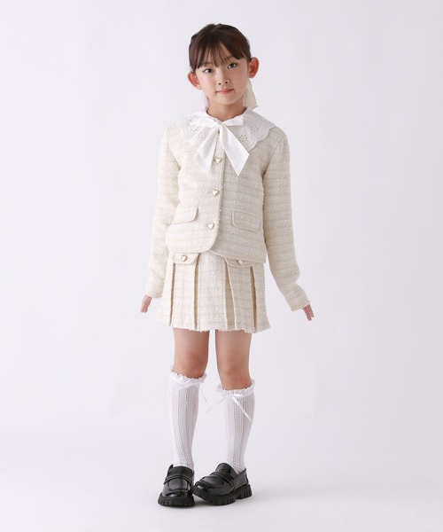 repipi armario（レピピ アルマリオ）の「【10C REPIPI】【セレモニー】リボンブラウス（シャツ/ブラウス・キッズ・ホワイト/ブルー系その他・130cm/120cm）」の3枚目の写真