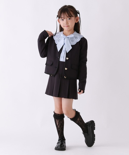 repipi armario（レピピ アルマリオ）の「【10C REPIPI】【セレモニー】リボンブラウス（シャツ/ブラウス・キッズ・ホワイト/ブルー系その他・130cm/120cm）」の8枚目の写真