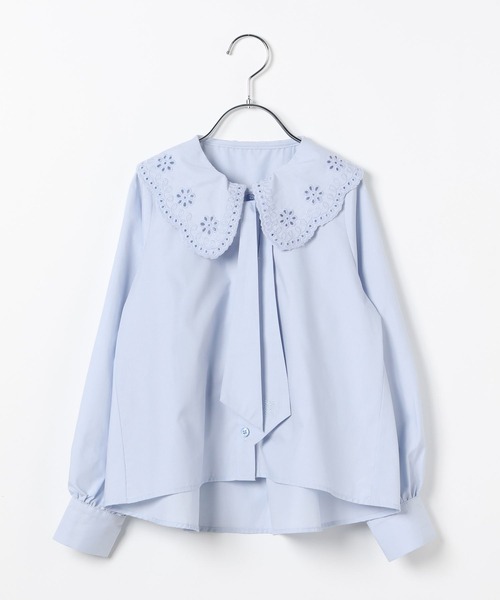 repipi armario（レピピ アルマリオ）の「【10C REPIPI】【セレモニー】リボンブラウス（シャツ/ブラウス・キッズ・ホワイト/ブルー系その他・130cm/120cm）」の21枚目の写真