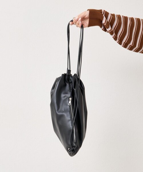 mystic(ミスティック)の「プレート付きナップザック(トートバッグ・レディース・キャメル/ブラック・FREE)」の8枚目の写真